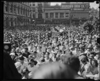 Hunger strike protest at the Plaza, Los Angeles, 1930