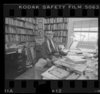 Carey McWilliams in his office, 1978