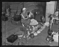 Doris Sands at public auction, Los Angeles, 1935