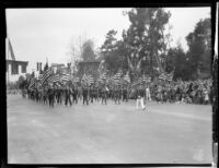 Color guard in the Tournament of Roses Parade, Pasadena, 1931