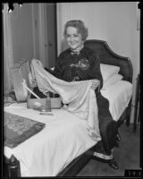 Mary McCormic prepares to perform with the San Carlo Opera Company, Los Angeles, 1935