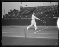 Henri Cochet, French tennis champion, playing at the Pacific Southwest Tennis Championships, Los Angeles, 1928