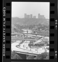 View of downtown Los Angeles and Glendale Freeway seen from Eagle Rock, Calif., 1984