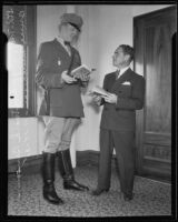 Traffic officer Mark Benson and Bruce Murchison, Los Angeles, 1935