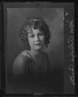 An identification photograph of Gladys Carter, held in custody for homicide, Newhall, 1935