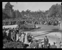 Decorated automobile in the Tournament of Roses Parade, Pasadena, 1935