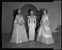 Models in gowns, Times Fashion Show, Los Angeles, 1936