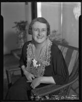 Portrait of June J. Owens who was put in charge of all women's activities under the Works Progress Administration, 1935