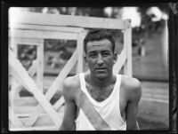 Track athlete with Pomona College, Los Angeles, 1932