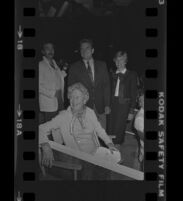 Otis Chandler with Bettina Whitaker and mother Dorothy Chandler at the 60th opening of the Hollywood Bowl. A. 1973