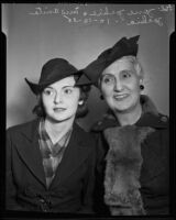 Daughter Jane Jackie and mother, actress Anita Young, 1935