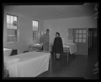 One male and one female military officer, Birmingham General Hospital, Los Angeles, 1944