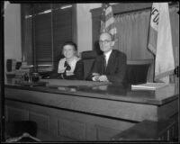 Lady Isobel Chaytor with Guy Bush during a visit to Los Angeles, 1933