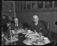 Henry L. Roosevelt, Assistant Secretary of the Navy, at a Chamber of Commerce luncheon, Los Angeles, 1933