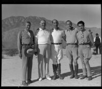 Los Angeles Breakfast Club officers posing outdoors, [1939?]