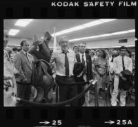 Anthony Quinn at the rededication of East Los Angeles Public Library