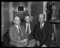 Kidnappers of William F. Gettle in prison waiting to plead guilty at trial, Los Angeles, 1934