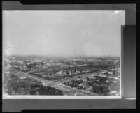 Bird's-eye view of Central Park (Pershing Square), Los Angeles, [1890s?], [rephotographed 1930s?]