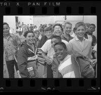 Group of school children involved in "Transport a Child" program in Los Angeles, Calif., 1965