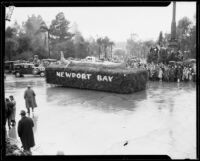 "Gondola" float in the Tournament of Roses Parade, Pasadena, 1934