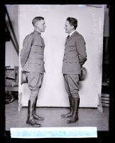 Lieutenant Colonel W. H. Jordan speaking with heavyweight boxing champion Willie Ritchie, Tacoma, 1918