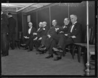 Department store officials celebrating J.W. Robinson Co's 50th anniversary, 1933