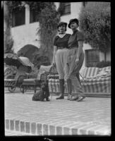 Elaine Barrie and her mother Edna Jacobs at the Biltmore, Santa Barbara, 1936