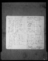 Notebook pages related to Aimee Semple McPherson disappearance case, 1926