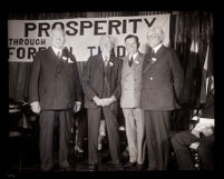 Edward M. Hurley, of the American Manufacturers' Association with Banker Henry M. Robinson at the Foreign Trade Convention, Los Angeles, 1930