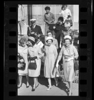 Bernice L. Brown, Eva Sámano de López Mateos, Lady Bird Johnson and Catherine Kerr at UCLA, 1964