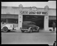 Automobile, probabably belonging to murder victim Harry Meagher, Los Angeles, 1933