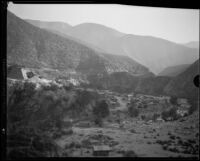 Gold mining camp, San Gabriel Canyon, 1932