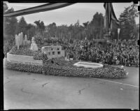 Metropolitan Water District float at Tournament of Roses Parade, Pasadena, 1939