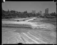 Extension of Wilshire Boulevard through Westlake Park, Los Angeles, 1934