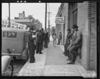 Demonstrators at the Los Angeles County Relief Administration, Los Angeles, 1935