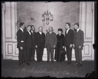 Friend W. Richardson, California Governor, with contestants of The Times Grand Final of the National Oratorical Contest, Los Angeles, 1924