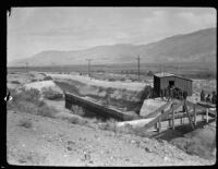 Los Angeles aqueduct, section of channel, 1924