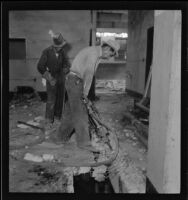 Old Los Angeles Times Building being prepared for demolition, Los Angeles, 1938