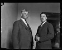 Portrait of Oregon officers Thomas Gurdane and Buck Lieuallen, Los Angeles, 1928