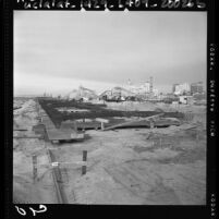 Construction of Long Beach Naval Shipyard buildings in Long Beach, 1959