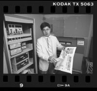 Stephen Fu, publisher of the Chinese paper, Centre Daily News in Los Angeles, Calif., 1985