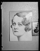 Photograph of a portrait photograph of Vilma Aknay, 1934