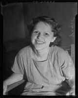 Ruth Tenny in court for grand theft, Los Angeles, 1935