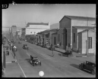 Commercial buildings on the 1000 block of State Street, Santa Barbara, [1926-1929?]