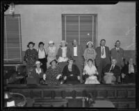 Jury during Louis R. Payne's murder trial, Los Angeles, 1934-1935