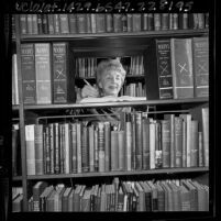 Los Angeles Public Library's Business and Economics librarian, Thelma Jackman, 1965