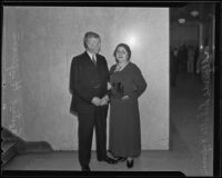 German newlyeds Elfriede and Gustave Hufersen marry after 50 years apart, Los Angeles, 1935