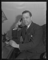 Photograph of Robert L. McCourt, new President of the Chamber of Commerce, Los Angeles, 1936