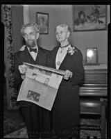 Mr. and Mrs. S. W. Van Dompselaar celebrate their 63rd anniversary, Los Angeles, 1936