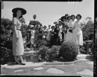 Nisei Festival Queen garden party, Los Angeles, 1951